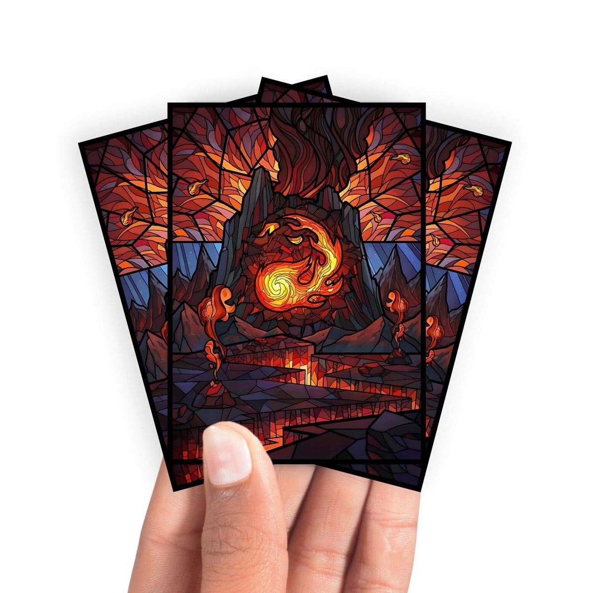 Fundas para cartas de maná rojo 