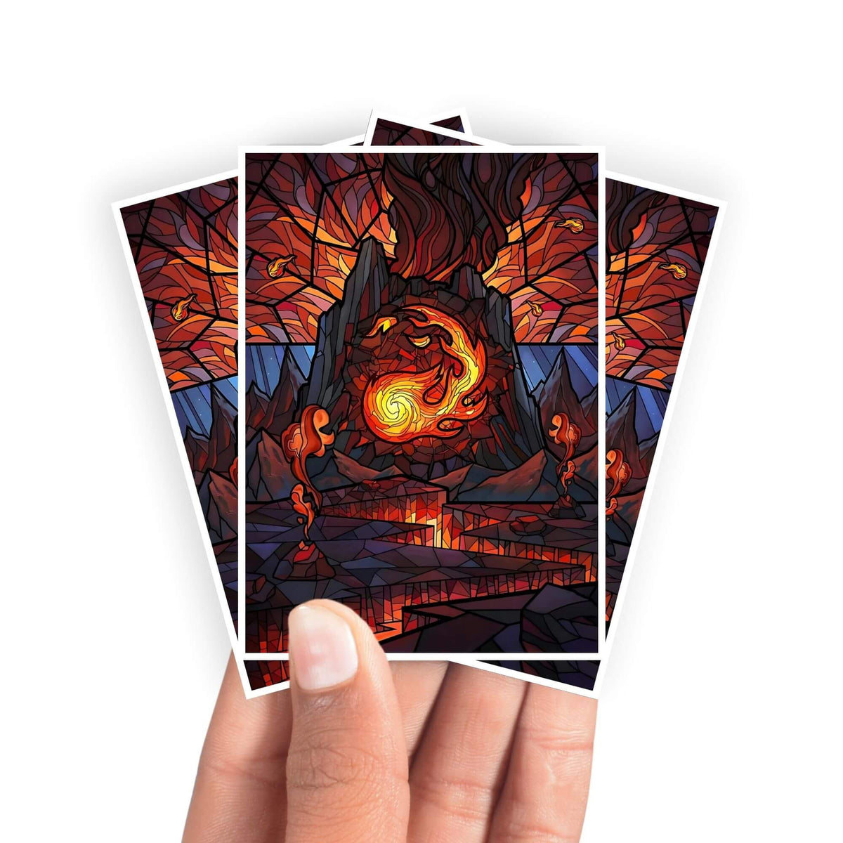 Fundas para cartas de maná rojo 