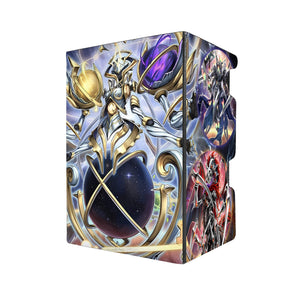 Here's another quality black deck box from LDB Duel featuring our exclusive Regenesis Archetype art. Fits all types of trading card games, including Pokémon, Yu-Gi-Oh! and Magic The Gathering. The perfect card holder for the TCG player safely holds up to 100 double-sleeved cards. EVEN in extra thick sleeves. Comes with a pull-out dice tray. God-Deuteronomion-yugioh-tcg-accessories-card-storage-LDB-Duel