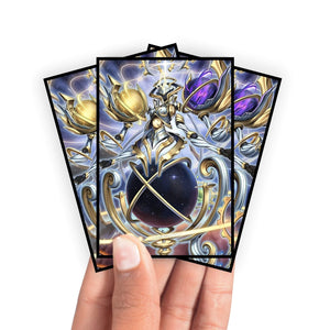 Enhance your cards with our elegant black border card sleeves, featuring a sleek, sophisticated design for a bold, modern aesthetic. From LDB Duel. Perfect for showcasing your collection, these sleeves are printed with our exclusive Regenesis Archetype design. Dragon-Vayikra-yugioh-mtg-pokemon-card-protection-standard-japanese-dragon-shield-LDB-Duel-black