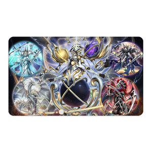 Transform your dueling experience with LDB Duel featuring our exclusive art Regenesis Archetype playmat! Featuring a soft cloth top for smooth card movement and a durable rubber back for a secure grip, this 24x14 inch mat is machine washable and safe for cards and sleeves. Deuteronomy-yugioh-mtg-pokemon-custom-artwork-premium-durable-rubber-ldb-duel