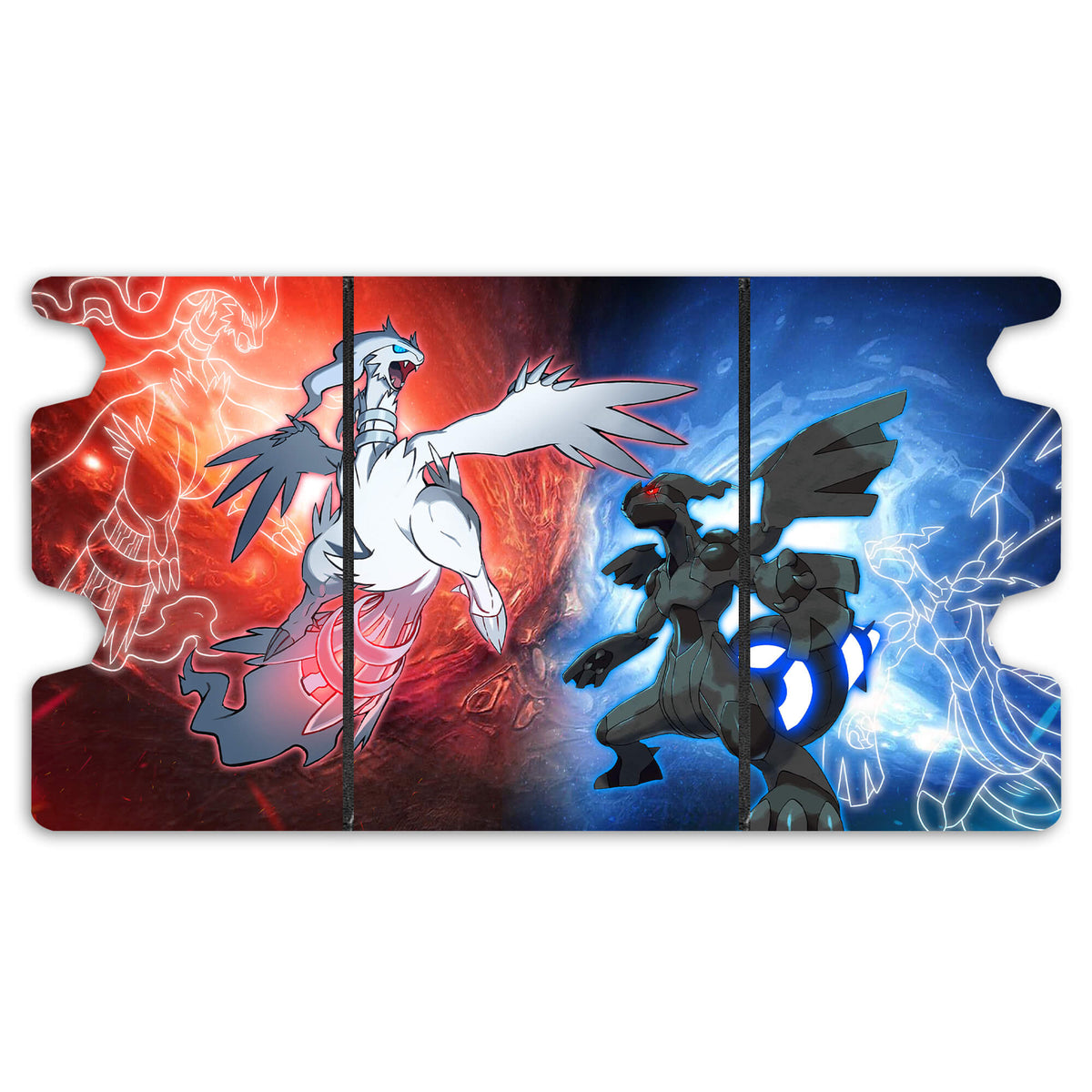 Here is the Full Lid Design of the Reshiram and Zekrom Mach 3 Black Deck Box. Fire-yugioh-custom-art-leather-durable-LDB-Duel