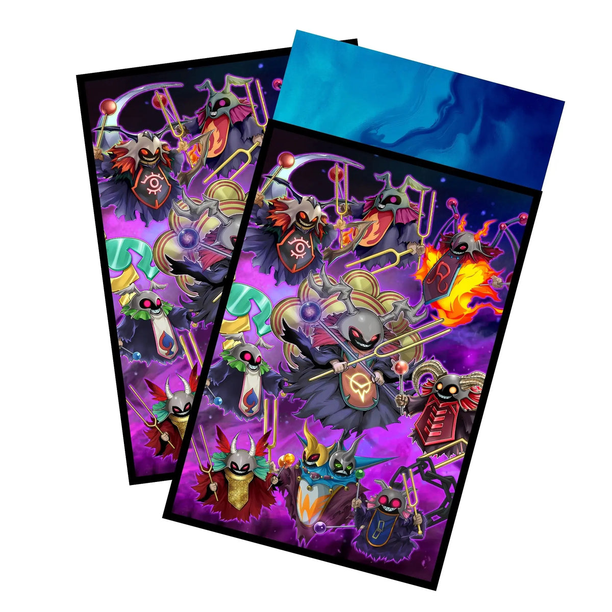 Enhance your cards with our elegant black border card sleeves, featuring a sleek, sophisticated design for a bold, modern aesthetic. From LDB Duel. Perfect for showcasing your collection, these sleeves are printed with our exclusive Resonator Archetype design. Resonator-yugioh-card-protection-standard-japanese-dragon-shield-LDB-Duel-black