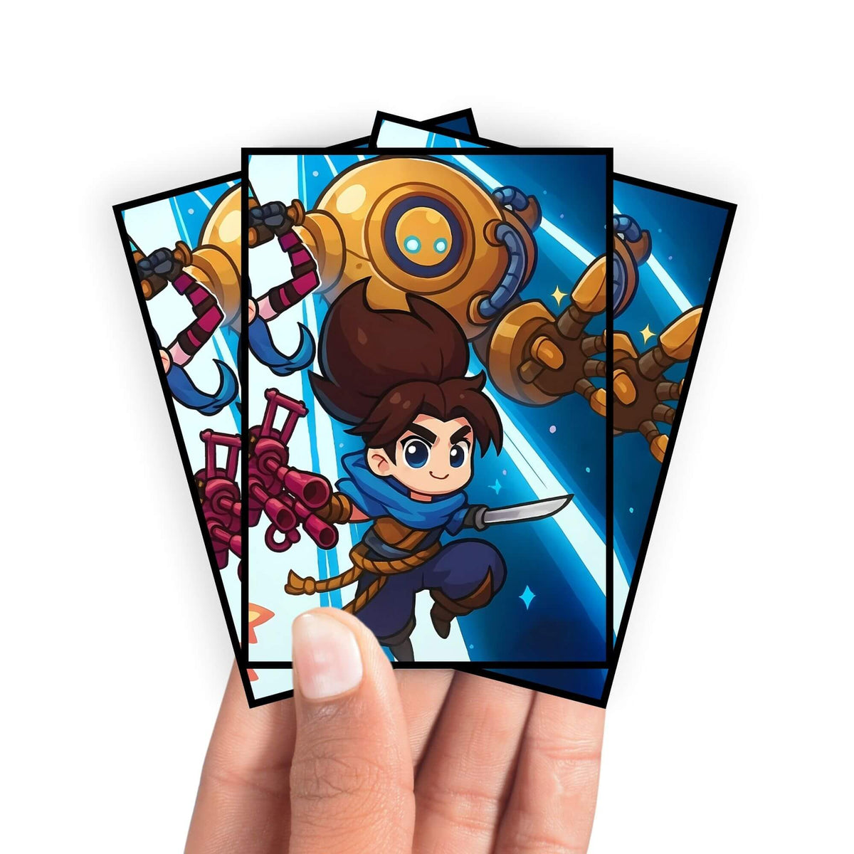 Enhance your cards with our elegant black border card sleeves, featuring a sleek, sophisticated design for a bold, modern aesthetic. From LDB Duel. Perfect for showcasing your collection, these sleeves are printed with our exclusive Riftbound | League of Legends design. Last-Breath-anime-yugioh-mtg-pokemon-card-protection-standard-japanese-dragon-shield-LDB-Duel-black