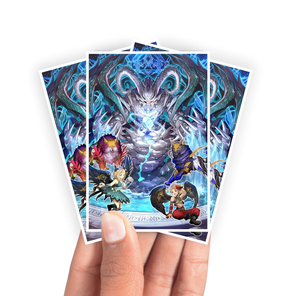 Protect and enhance your cards with our clean and crisp white border card sleeves. Featuring a minimalist design that complements any artwork, these sleeves offer a bright, timeless look. From LDB Duel. Printed with our exclusive Runick Archetype design for a fresh and premium finish. Runick-Fountain-yugioh-mtg-pokemon-card-protection-standard-japanese-dragon-shield-LDB-Duel-white