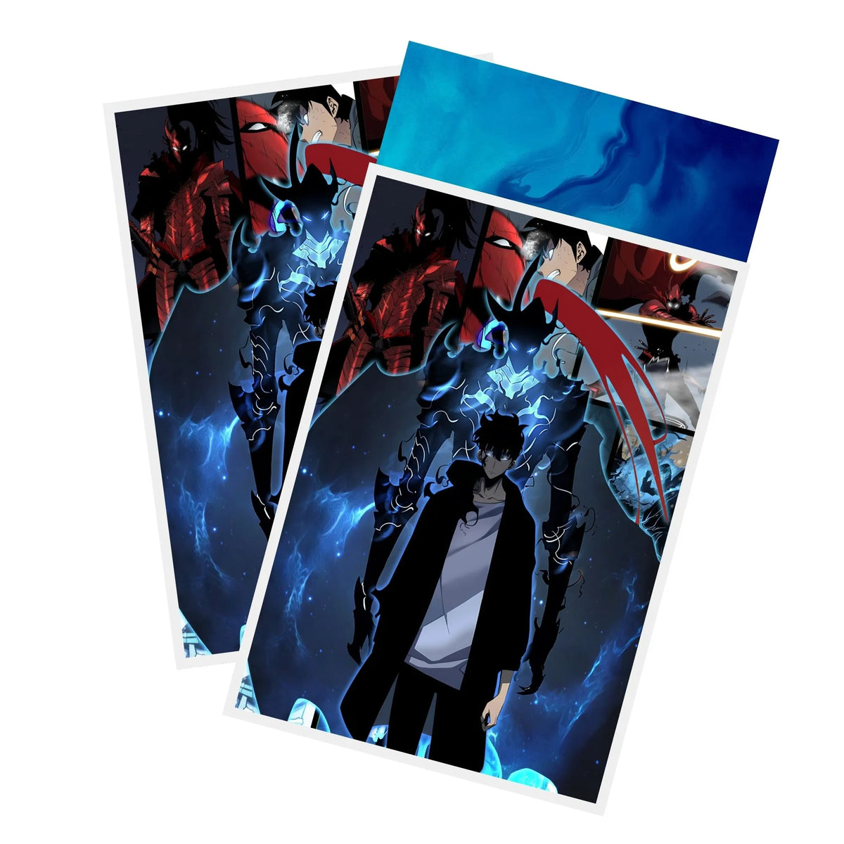 Protect and enhance your cards with our clean and crisp white border card sleeves. Featuring a minimalist design that complements any artwork, these sleeves offer a bright, timeless look. From LDB Duel. Printed with our exclusive Solo Leveling design for a fresh and premium finish. Magic-Beasts-anime-card-protection-standard-japanese-dragon-shield-LDB-Duel-white