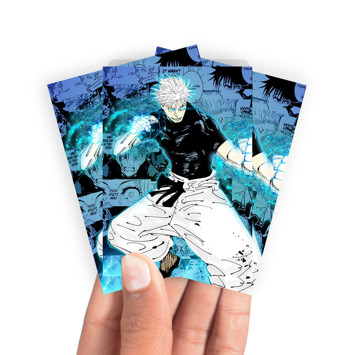 Keep your cards safe and stylish with our borderless card sleeves. Designed edge-to-edge to showcase your artwork, they offer a sleek, modern aesthetic. From LDB Duel, printed with the exclusive Satoru Gojo design for a fresh, premium feel.Gojo-yugioh-mtg-pokemon-card-protection-standard-japanese-dragon-shield-LDB-Duel-borderless