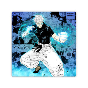 Upgrade your dueling game with LDB Duel featuring our exclusive Satoru Gojo double mat! Designed with a premium cloth surface for effortless card handling and a sturdy rubber base for maximum stability, this 24x24 inch mat offers both style and practicality. It's card and sleeve-friendly, plus machine washable for easy upkeep! Unlimited-Void-anime-yugioh-mtg-pokemon-custom-artwork-premium-durable-rubber-ldb-duel 