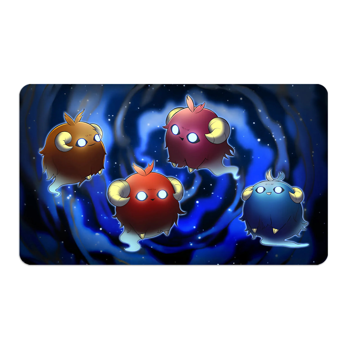 Transform your dueling experience with LDB Duel featuring our exclusive art Scapeghost playmat! Featuring a soft cloth top for smooth card movement and a durable rubber back for a secure grip, this 24x14 inch mat is machine washable and safe for cards and sleeves. Sheep-Token-yugioh-custom-artwork-premium-durable-rubber-ldb-duel