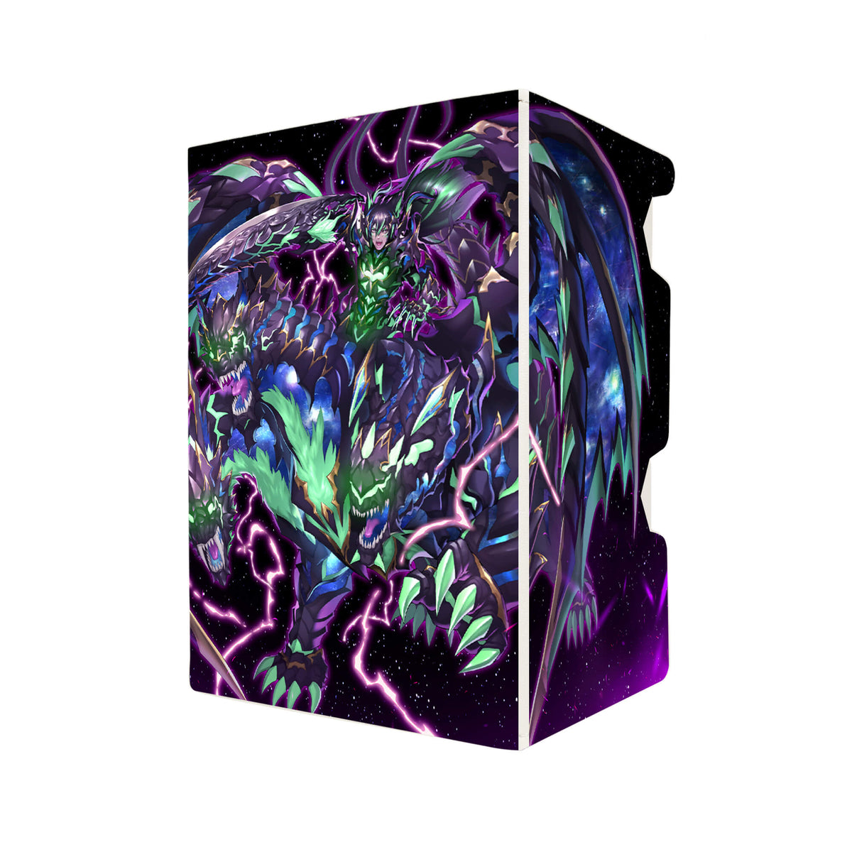 Here's another quality white deck box from LDB Duel featuring our exclusive Scareclaw art. Fits all types of trading card games, including Pokémon, Yu-Gi-Oh! and Magic The Gathering. The perfect card holder for the TCG player safely holds up to 100 double-sleeved cards. EVEN in extra thick sleeves. Comes with a pull-out dice tray. Reichheart-ygo-magic-digimon-card-protector-gaming-accesories-LDB-Duel
