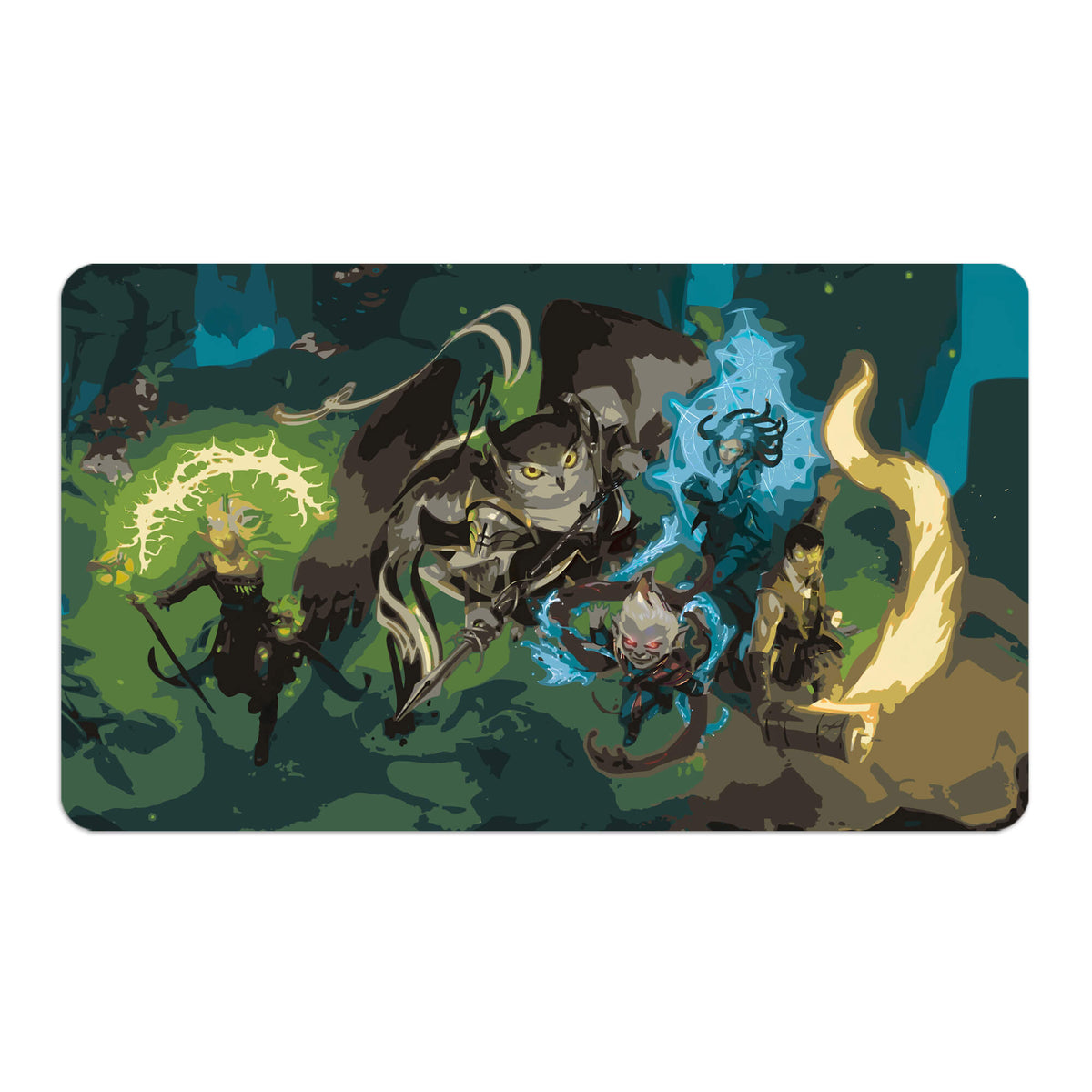 Transform your dueling experience with LDB Duel featuring our exclusive art Secrets of Strixhaven playmat! Featuring a soft cloth top for smooth card movement and a durable rubber back for a secure grip, this 24x14 inch mat is machine washable and safe for cards and sleeves. Strixhaven-mtg-custom-artwork-premium-durable-rubber-ldb-duel