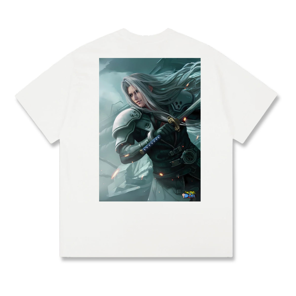 Level up your look with the premium Sephiroth, Planet's Heir T-shirt design from LDB Duel. Crafted from soft, breathable cotton and finished with vibrant DTF printing, this white t-shirt is designed for comfort that lasts. Featuring a bold back design, it’s perfect for anime fans, TCG players, and gamers who want to stand out, whether at events, tournaments, or just relaxing with friends. Final-Fantasy-anime-magic-tshirt-gaming-accesories-LDB-Duel
