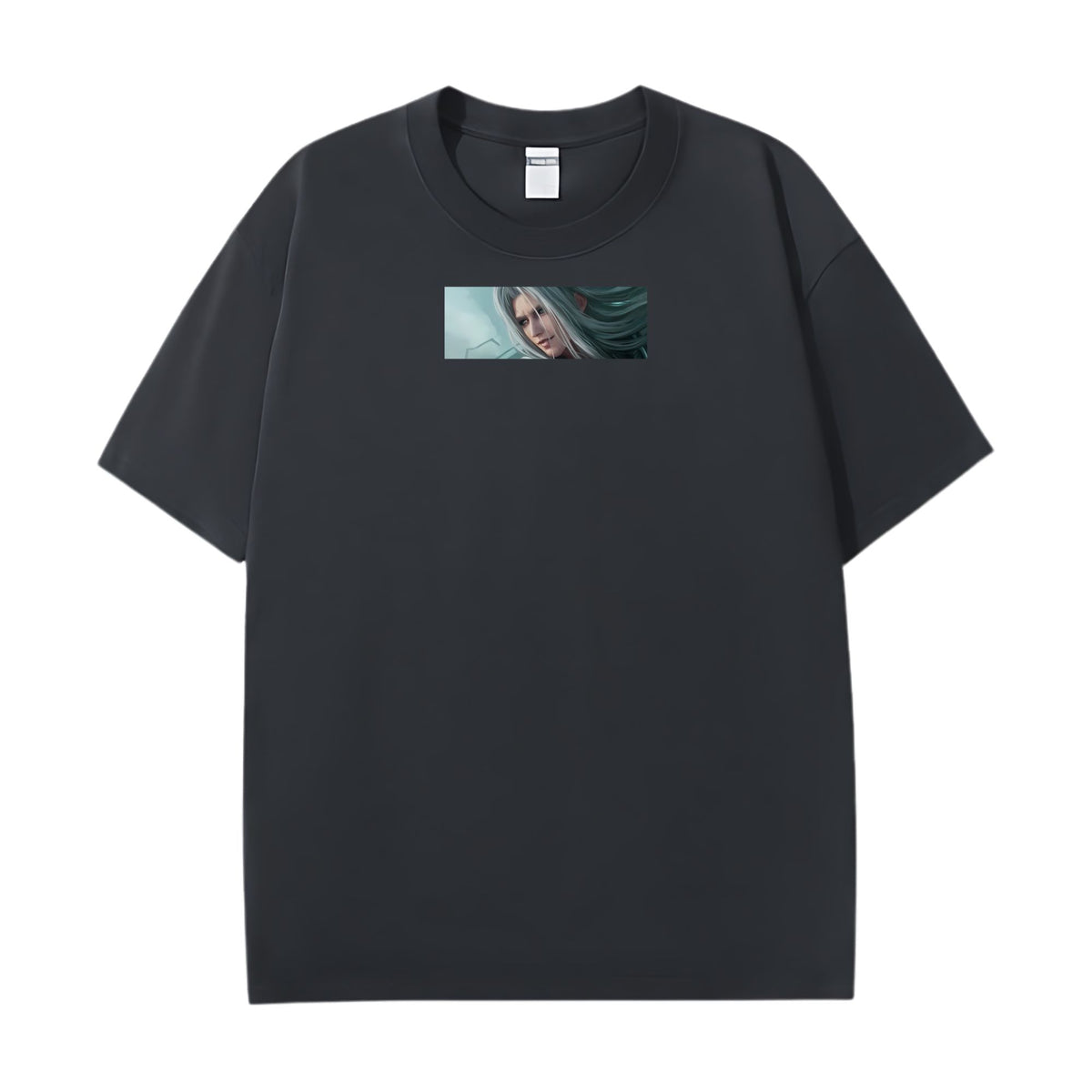 Step up your style with the premium Sephiroth, Planet's Heir T-shirt design from LDB Duel. Made from soft, breathable cotton and printed with vibrant DTF artwork, this black t-shirt is built for comfort and lasting wear. Choose your look with front design options like a small chest logo or bold center print. Perfect for anime lovers, TCG players, and gaming fans everywhere.  Final-Fantasy-anime-tcg-accessories-tshirt-LDB-Duel