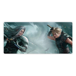 Elevate your gaming experience with LDB Duel featuring our exclusive Sephiroth VS Cloud Strife mouse pad! Crafted with a smooth cloth surface for unparalleled mouse accuracy and a non-slip rubber base for rock-solid stability, this 35x16-inch masterpiece combines stunning design with top-tier functionality. And with its machine-washable build, keeping it clean is a breeze!Cross-Slash-mtg-yugioh-pokemon-custom-artwork-premium-durable-rubber-ldb-duel
