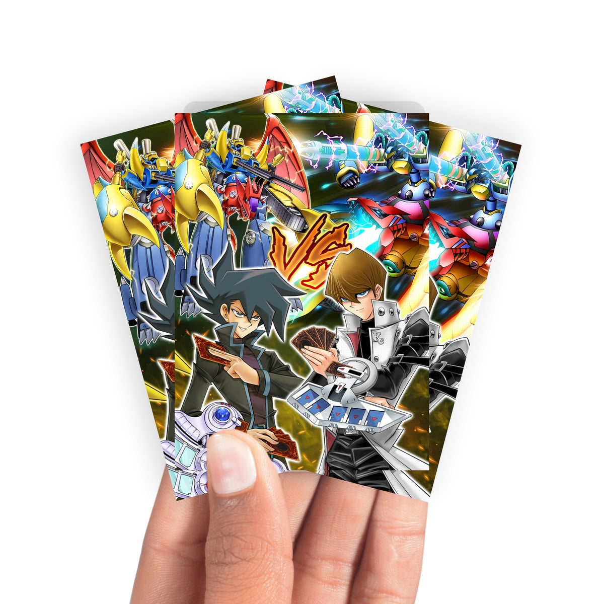 Keep your cards safe and stylish with our borderless card sleeves. Designed edge-to-edge to showcase your artwork, they offer a sleek, modern aesthetic. From LDB Duel, printed with the exclusive Seto Kaiba VS Chazz Princeton design for a fresh, premium feel.Kaiba-yugioh-mtg-pokemon-card-protection-standard-japanese-dragon-shield-LDB-Duel-borderless