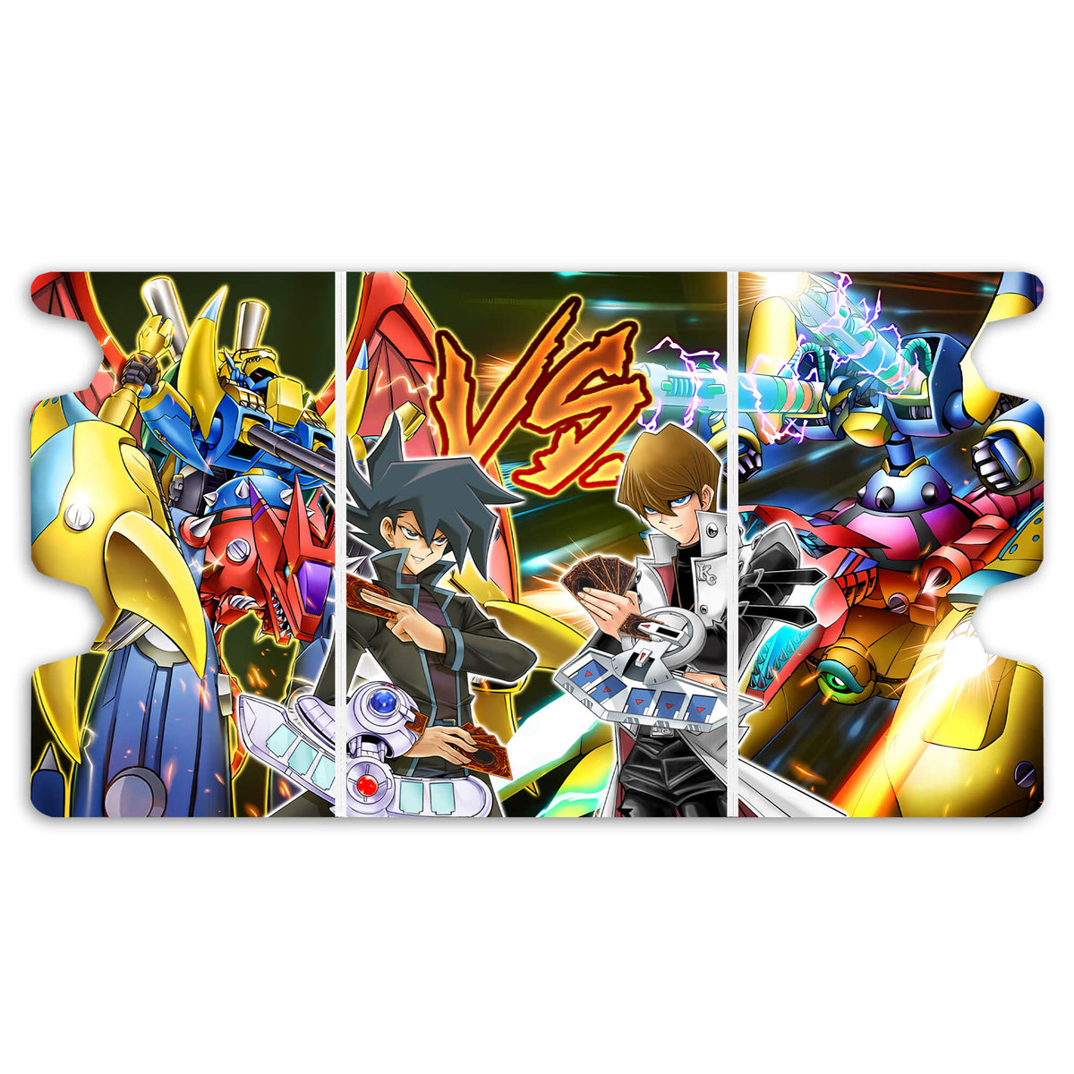 Here is the Full Lid Design of the Seto Kaiba VS Chazz Princeton Mach 3 White Deck Box. Cross-Cannon-yugioh-custom-deck-portable-collector-LDB-Duel