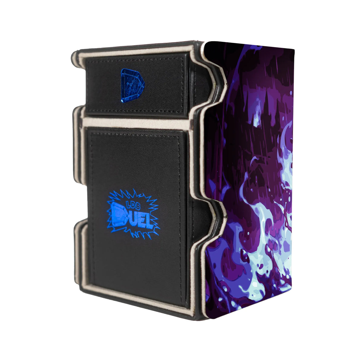 Here is the Right View of the Shadow Gengar Mach 3 Black Deck Box. Poison-Type-pokemon-deck-tray-dice-tray-LDB-Duel