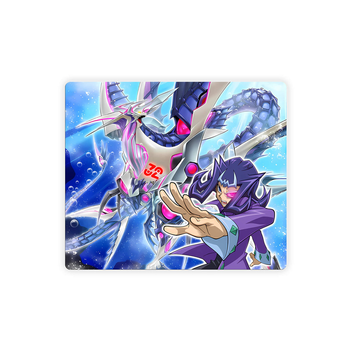 Enhance your gaming setup with our exclusive artwork Shark Drake LeVeiss mouse pad! Featuring a soft cloth surface for precise mouse tracking and a durable rubber base for a stable grip, this 10x8.5 inch mouse pad is the perfect blend of style and performance. Plus, it's machine washable for easy maintenance! Ryouga-Kamishiro-yugioh-mtg-pokemon-custom-artwork-premium-durable-rubber-ldb-duel 