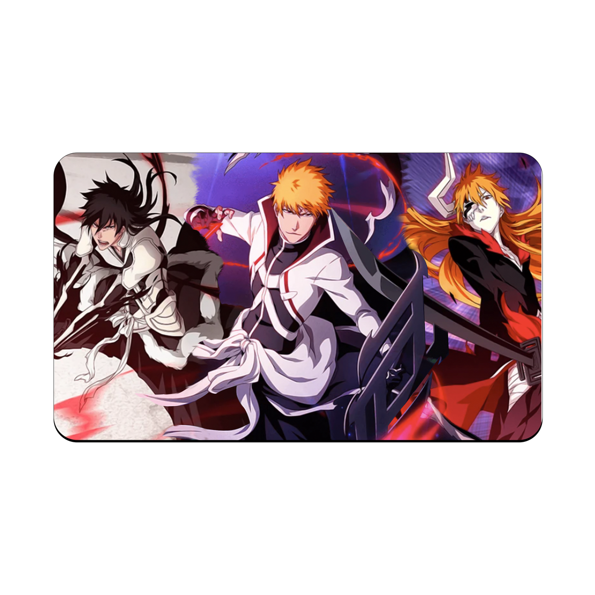 Transform your dueling experience with our exclusive art Shinigami Hollow White playmat from LDB Duel! Featuring a soft cloth top for smooth card movement and a durable rubber back for a secure grip, this 24x14 inch mat is machine washable and safe for cards and sleeves. Ichigo-yugioh-mtg-pokemon-custom-artwork-premium-durable-rubber-ldb-duel