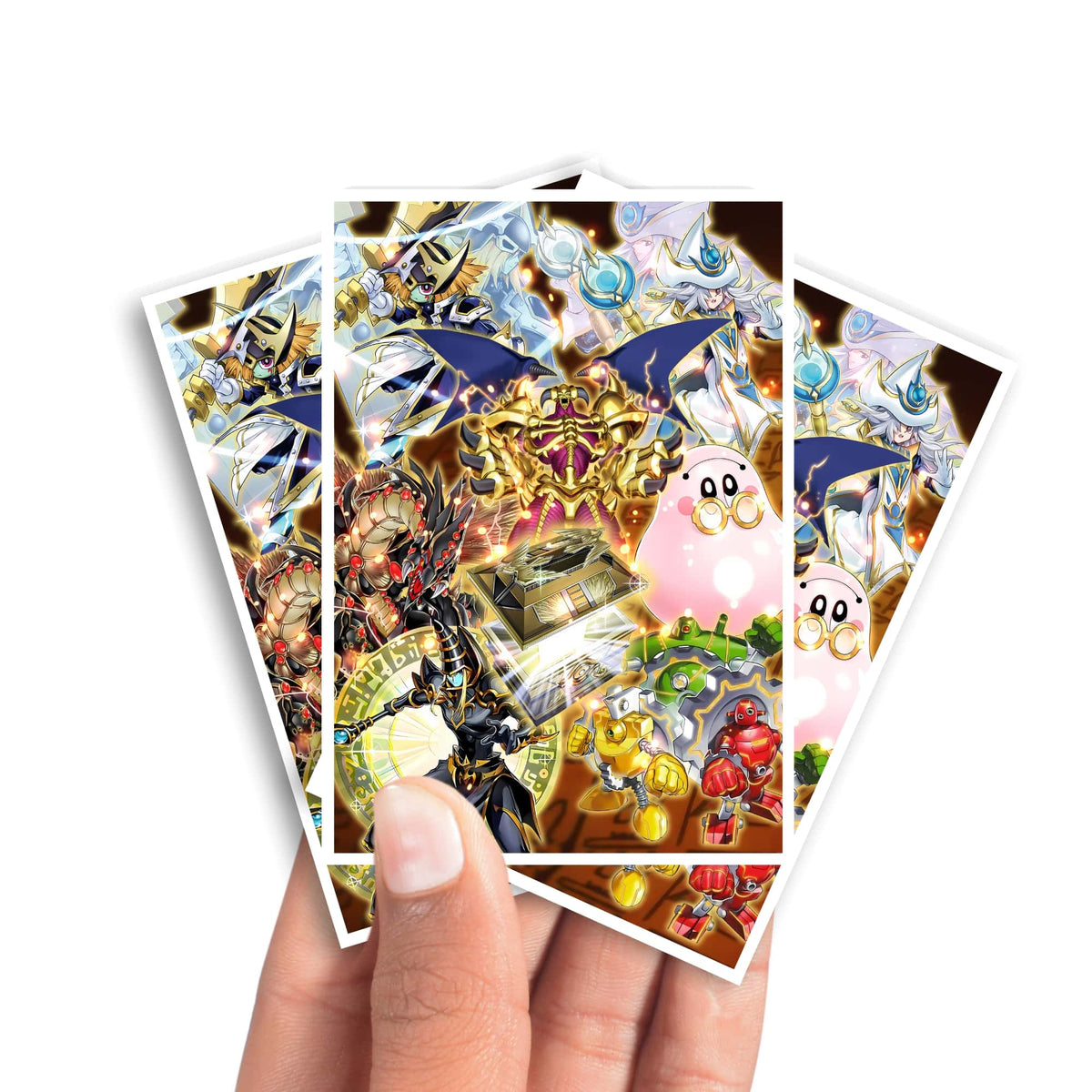 Protect and enhance your cards with our clean and crisp white border card sleeves. Featuring a minimalist design that complements any artwork, these sleeves offer a bright, timeless look. From LDB Duel. Printed with our exclusive Shining Sarcophagus design for a fresh and premium finish. Marshmallon-Glasses-yugioh-mtg-pokemon-card-protection-standard-japanese-dragon-shield-LDB-Duel-white