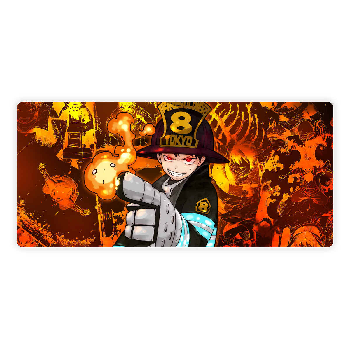 Elevate your gaming experience with LDB Duel featuring our exclusive Shinra Kusakabe mouse pad! Crafted with a smooth cloth surface for unparalleled mouse accuracy and a non-slip rubber base for rock-solid stability, this 35x16-inch masterpiece combines stunning design with top-tier functionality. And with its machine-washable build, keeping it clean is a breeze!Maki-Oze-anime-yugioh-mtg-pokemon-custom-artwork-premium-durable-rubber-ldb-duel 