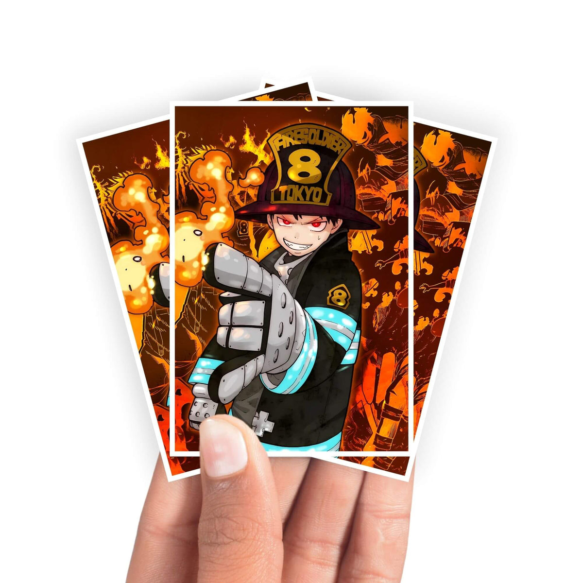 Protect and enhance your cards with our clean and crisp white border card sleeves. Featuring a minimalist design that complements any artwork, these sleeves offer a bright, timeless look. From LDB Duel. Printed with our exclusive Shinra Kusakabe design for a fresh and premium finish. Pyrokinesis-anime-yugioh-mtg-pokemon-card-protection-standard-japanese-dragon-shield-LDB-Duel-white