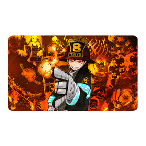 Transform your dueling experience with LDB Duel featuring our exclusive art Shinra Kusakabe playmat! Featuring a soft cloth top for smooth card movement and a durable rubber back for a secure grip, this 24x14 inch mat is machine washable and safe for cards and sleeves. Leonard-Burns-anime-yugioh-mtg-pokemon-custom-artwork-premium-durable-rubber-ldb-duel