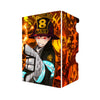 Here's another quality white deck box from LDB Duel featuring our exclusive Shinra Kusakabe art. Fits all types of trading card games, including Pokémon, Yu-Gi-Oh! and Magic The Gathering. The perfect card holder for the TCG player safely holds up to 100 double-sleeved cards. EVEN in extra thick sleeves. Comes with a pull-out dice tray. Pyrokinesis-anime-ygo-magic-digimon-card-protector-gaming-accesories-LDB-Duel