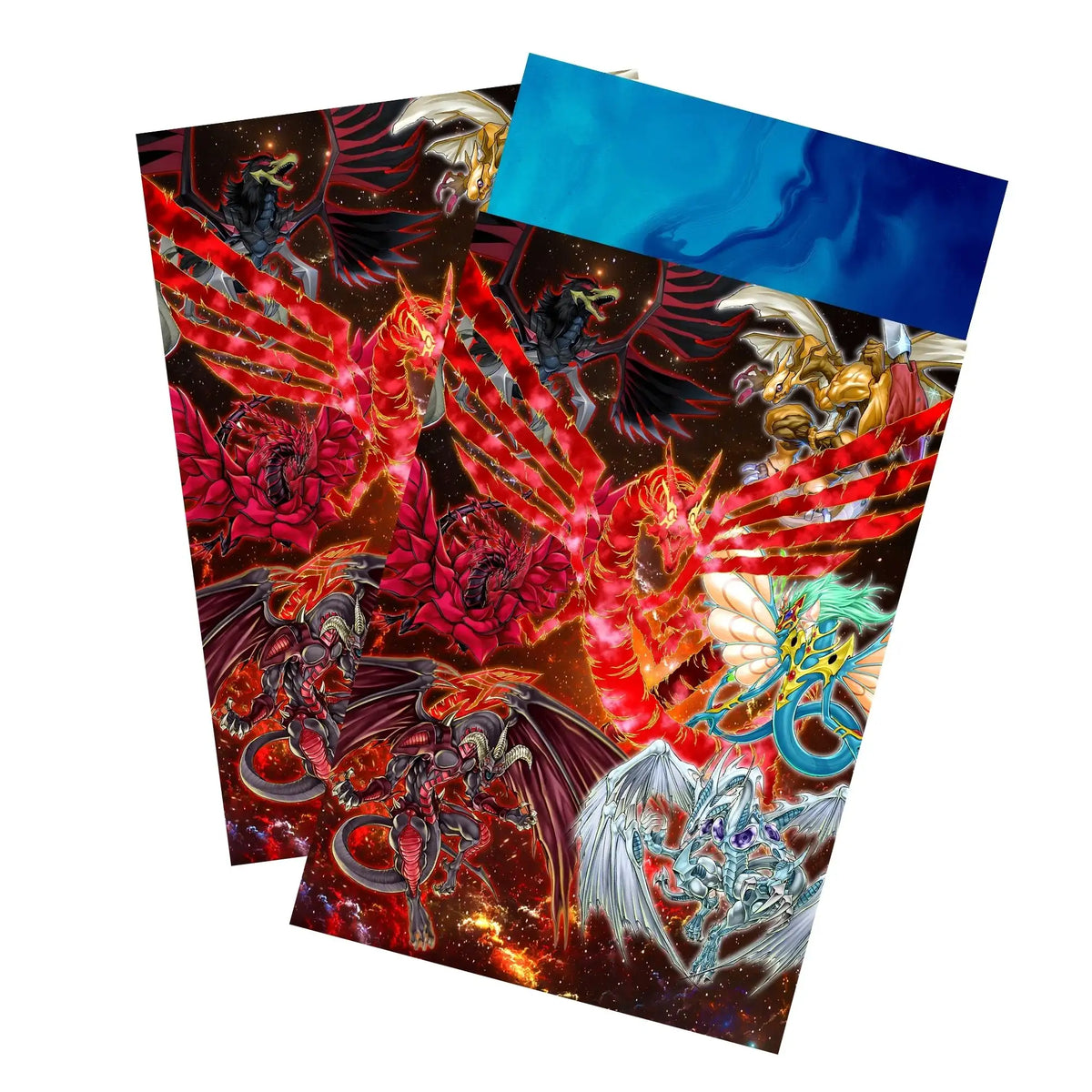 Keep your cards safe and stylish with our borderless card sleeves. Designed edge-to-edge to showcase your artwork, they offer a sleek, modern aesthetic. From LDB Duel, printed with the exclusive Signer Dragons design for a fresh, premium feel.Legendary-Dragon-yugioh-card-protection-standard-japanese-dragon-shield-LDB-Duel-borderless