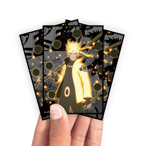 Enhance your cards with our elegant black border card sleeves, featuring a sleek, sophisticated design for a bold, modern aesthetic. From LDB Duel. Perfect for showcasing your collection, these sleeves are printed with our exclusive Six Paths Sage Mode design. Kurama-anime-yugioh-mtg-pokemon-card-protection-standard-japanese-dragon-shield-LDB-Duel-black