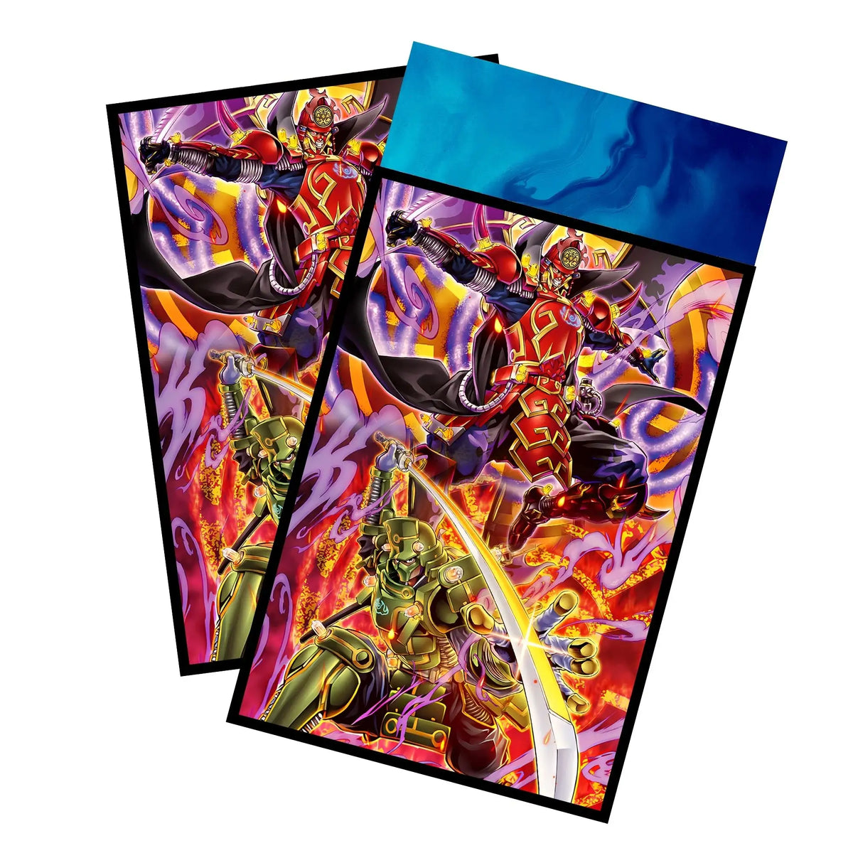 Enhance your cards with our elegant black border card sleeves, featuring a sleek, sophisticated design for a bold, modern aesthetic. From LDB Duel. Perfect for showcasing your collection, these sleeves are printed with our exclusive Six Samurai Archetype design. Six-Samurai-yugioh-card-protection-standard-japanese-dragon-shield-LDB-Duel-black