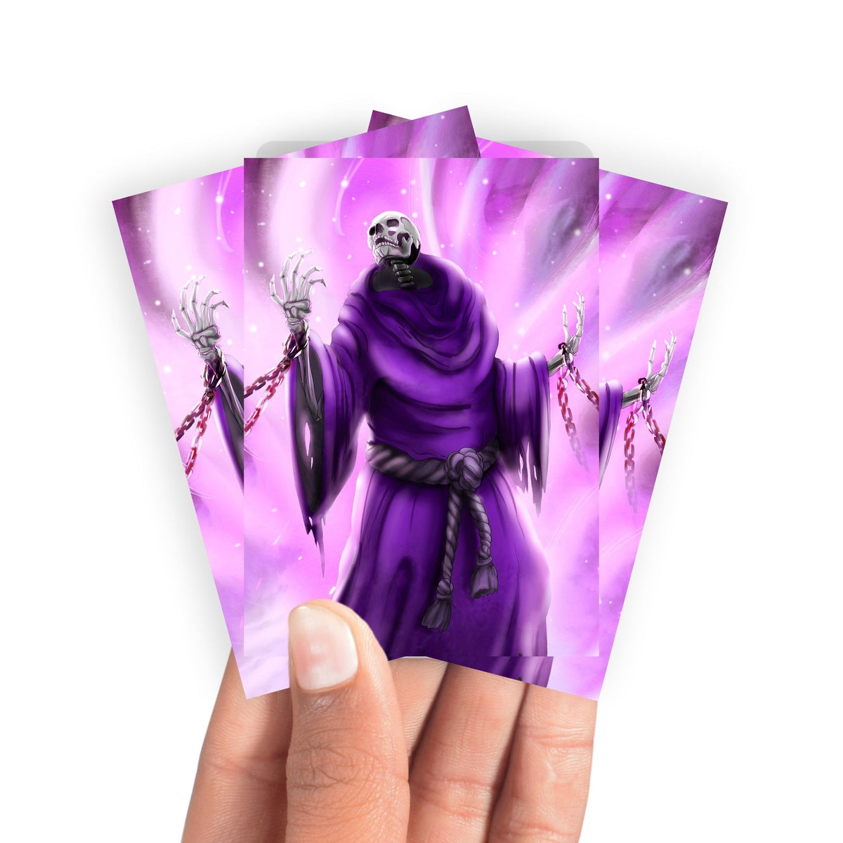 Keep your cards safe and stylish with our borderless card sleeves. Designed edge-to-edge to showcase your artwork, they offer a sleek, modern aesthetic. From LDB Duel, printed with the exclusive Skull Prisoner design for a fresh, premium feel.Prisoner-yugioh-mtg-pokemon-card-protection-standard-japanese-dragon-shield-LDB-Duel-borderless