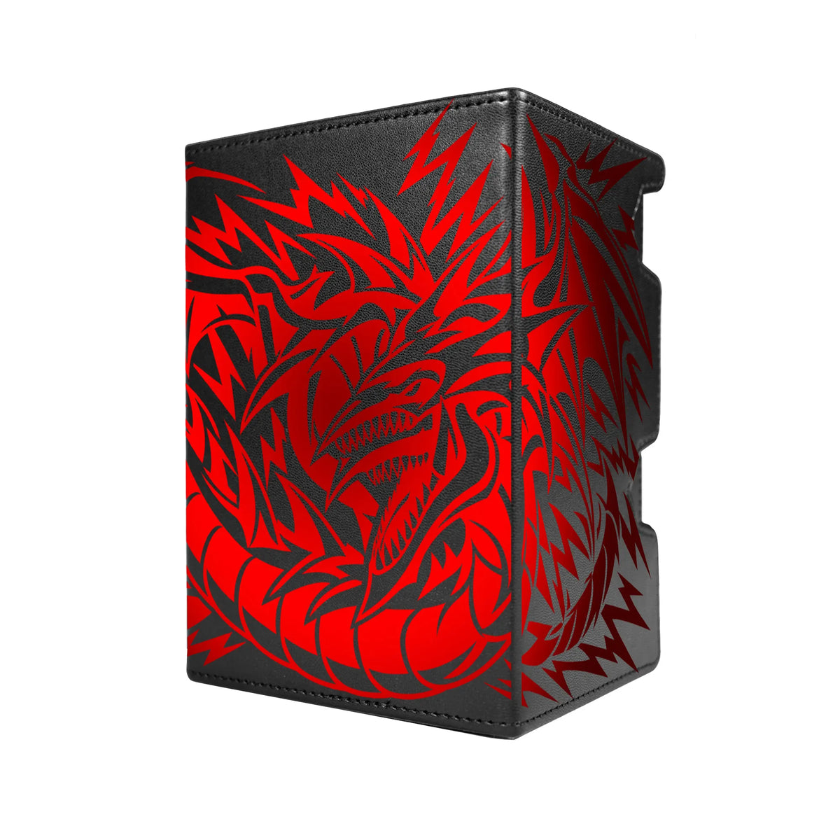Here's another quality black deck box from LDB Duel featuring our exclusive Sky Dragon of Osiris art. Fits all types of trading card games, including Pokémon, Yu-Gi-Oh! and Magic The Gathering. The perfect card holder for the TCG player safely holds up to 100 double-sleeved cards. EVEN in extra thick sleeves. Comes with a pull-out dice tray. Egyptian-God-yugioh-tcg-accessories-card-storage-LDB-Duel