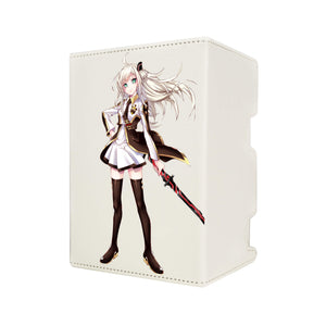 Here's another quality white deck box from LDB Duel featuring our exclusive Sky Stricker Ace Raye art. Fits all types of trading card games, including Pokémon, Yu-Gi-Oh! and Magic The Gathering. The perfect card holder for the TCG player safely holds up to 100 double-sleeved cards. EVEN in extra thick sleeves. Comes with a pull-out dice tray. Shizuku-ygo-magic-digimon-card_protector-gaming-accesories-LDB-Duel