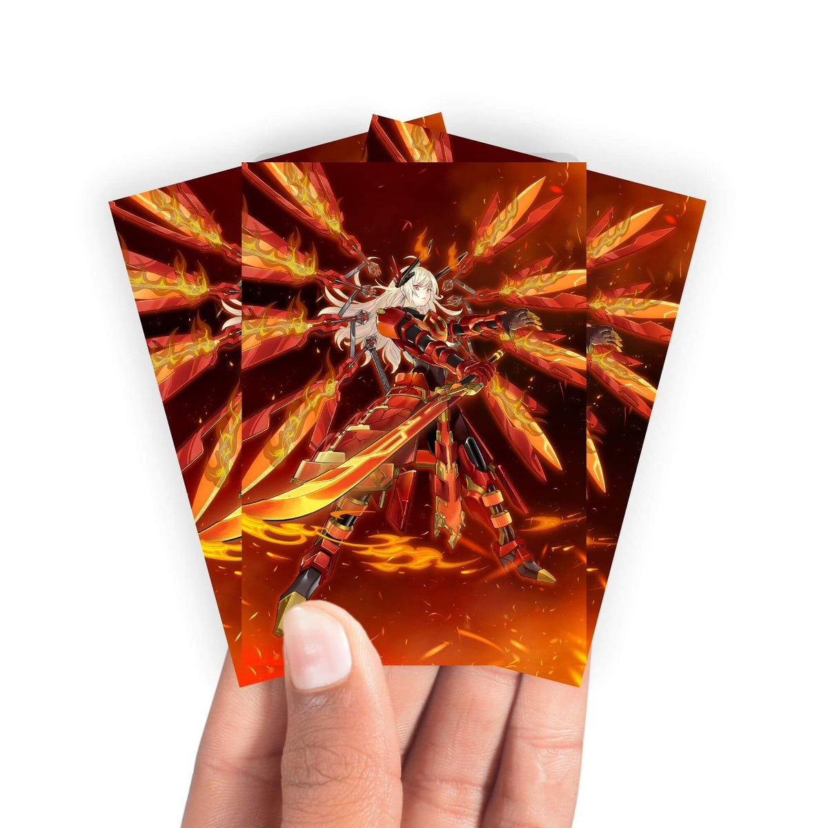 Keep your cards safe and stylish with our borderless card sleeves. Designed edge-to-edge to showcase your artwork, they offer a sleek, modern aesthetic. From LDB Duel, printed with the exclusive Sky Striker Ace - Kagari design for a fresh, premium feel.Sky-Striker-yugioh-card-protection-standard-japanese-dragon-shield-LDB-Duel-borderless