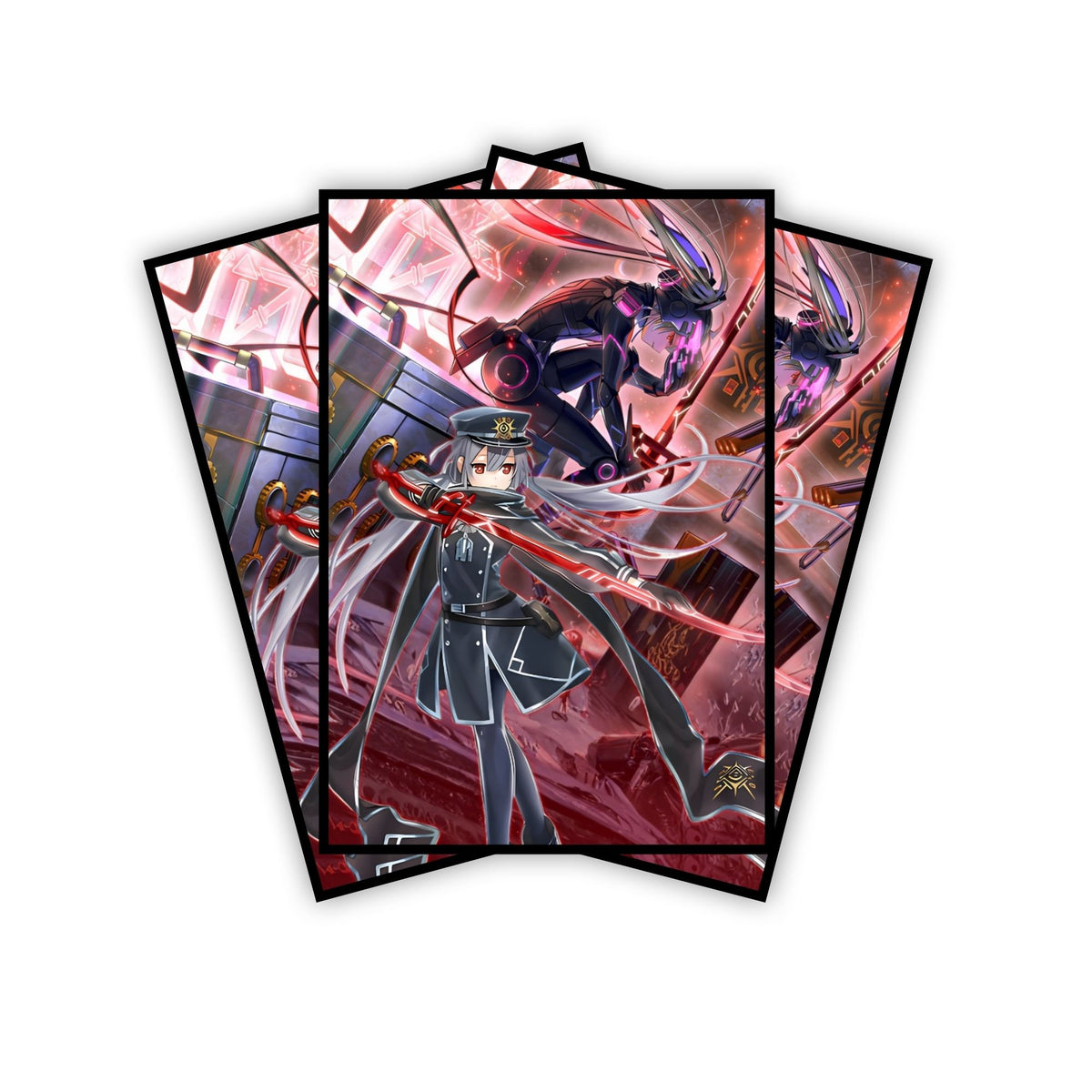 Enhance your cards with our elegant black border card sleeves, featuring a sleek, sophisticated design for a bold, modern aesthetic. From LDB Duel. Perfect for showcasing your collection, these sleeves are printed with our exclusive Sky Striker Ace - Roze design. Sky-Striker-yugioh-mtg-pokemon-card-protection-standard-japanese-dragon-shield-LDB-Duel-black