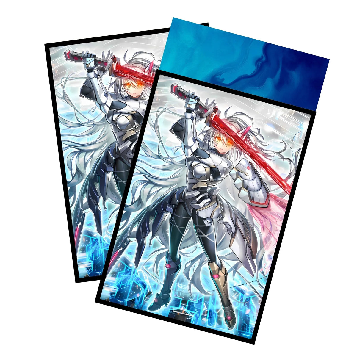 Enhance your cards with our elegant black border card sleeves, featuring a sleek, sophisticated design for a bold, modern aesthetic. From LDB Duel. Perfect for showcasing your collection, these sleeves are printed with our exclusive Sky Striker Ace - Zero design. Sky-Striker-yugioh-card-protection-standard-japanese-dragon-shield-LDB-Duel-black