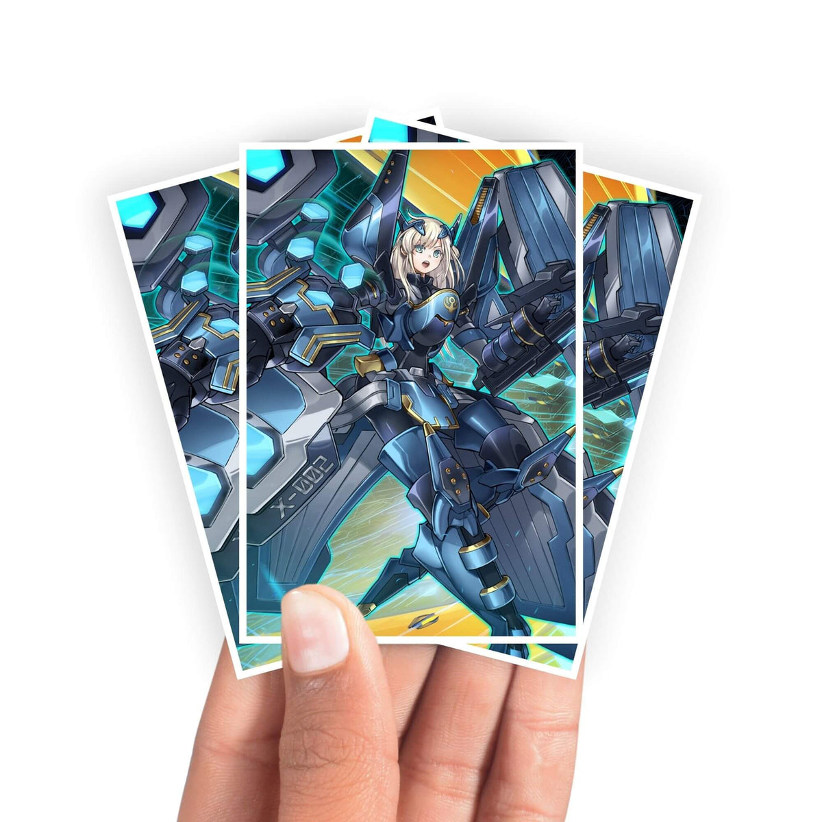 Protect and enhance your cards with our clean and crisp white border card sleeves. Featuring a minimalist design that complements any artwork, these sleeves offer a bright, timeless look. From LDB Duel. Printed with our exclusive Sky Striker Ace - Shizuku design for a fresh and premium finish. Hayate-yugioh-card-protection-standard-japanese-dragon-shield-LDB-Duel-white
