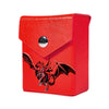 Enhance your TCG storage with the Slifer the Sky Dragon Mach 2 Red deck box, available in options for 60 or 80 single-card sleeves. Sold by LDB Duel. Crafted from durable faux leather, it includes a built-in belt loop, a strong magnetic snap, and showcases our exclusive Slifer the Sky Dragon design—ideal for TCG enthusiasts on the move! Slifer-Red-yugioh-custom-art-leather-durable-LDB-Duel-red