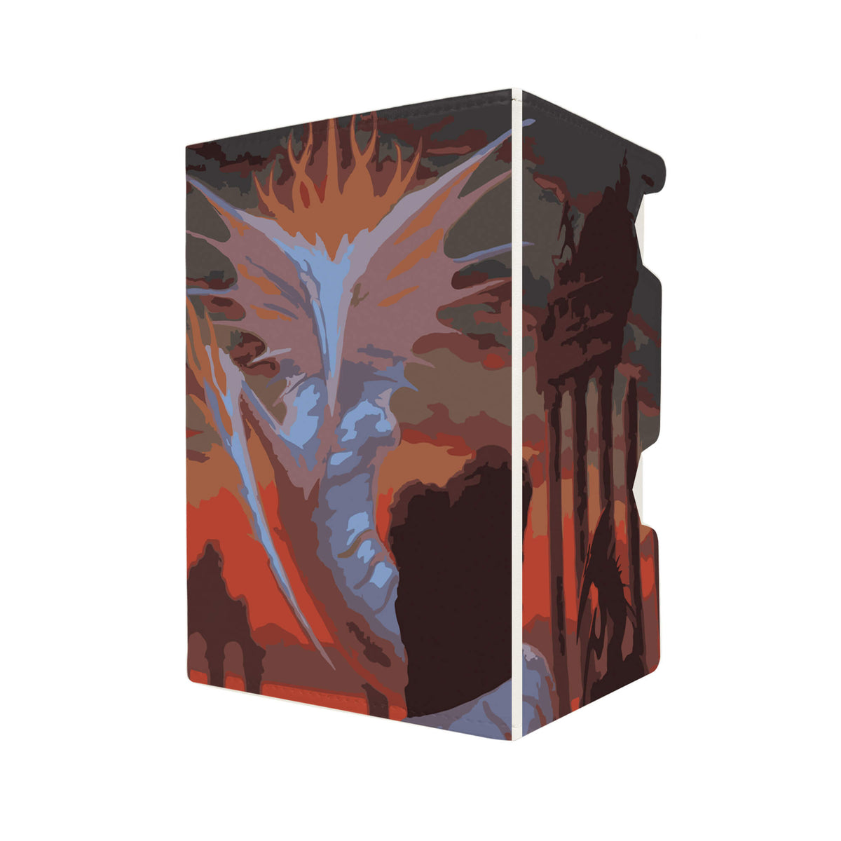 Here's another quality white deck box from LDB Duel featuring our exclusive Sliver Gravemother art. Fits all types of trading card games, including Pokémon, Yu-Gi-Oh! and Magic The Gathering. The perfect card holder for the TCG player safely holds up to 100 double-sleeved cards. EVEN in extra thick sleeves. Comes with a pull-out dice tray. Sliver-mtg-tcg-accessories-card-storage-LDB-Duel