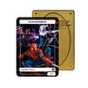 Level up your game with our custom-printed metal orica card, featuring exclusive Spiderman Multiverse artwork in gold metal. Durable, scratch-resistant, and embossed with the iconic Yu-Gi-Oh! card back, these slim field centers fit perfectly in card sleeves. Peter-Parker-mtg-yugioh-pokemon-metal-card-embossed-design-custom-artwork-duel-accessories-ldb-duel
