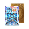Level up your game with our custom-printed metal field centers, featuring exclusive Spright Archetype artwork in gold metal. Durable, scratch-resistant, and embossed with the iconic Yu-Gi-Oh! card back, these slim field centers fit perfectly in card sleeves. Spright-yugioh-mtg-pokemon-metal-card-embossed-design-custom-artwork-duel-accessories-ldb-duel