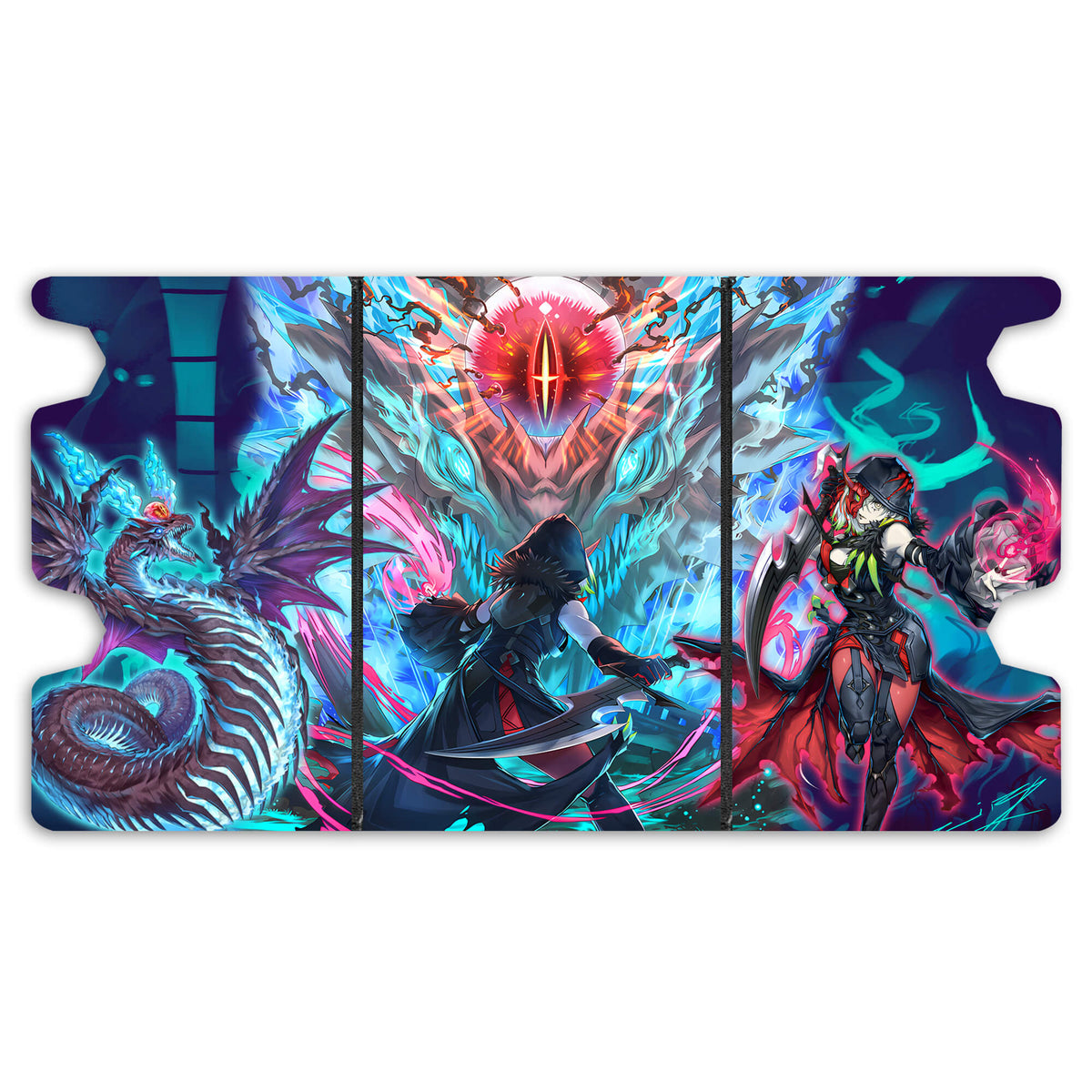 Here is the Full Lid Design of the Startling Stare of the Snake-Eyes Mach 3 Black Deck Box. Snake-Eye-Oak-yugioh-custom-art-leather-durable-LDB-Duel