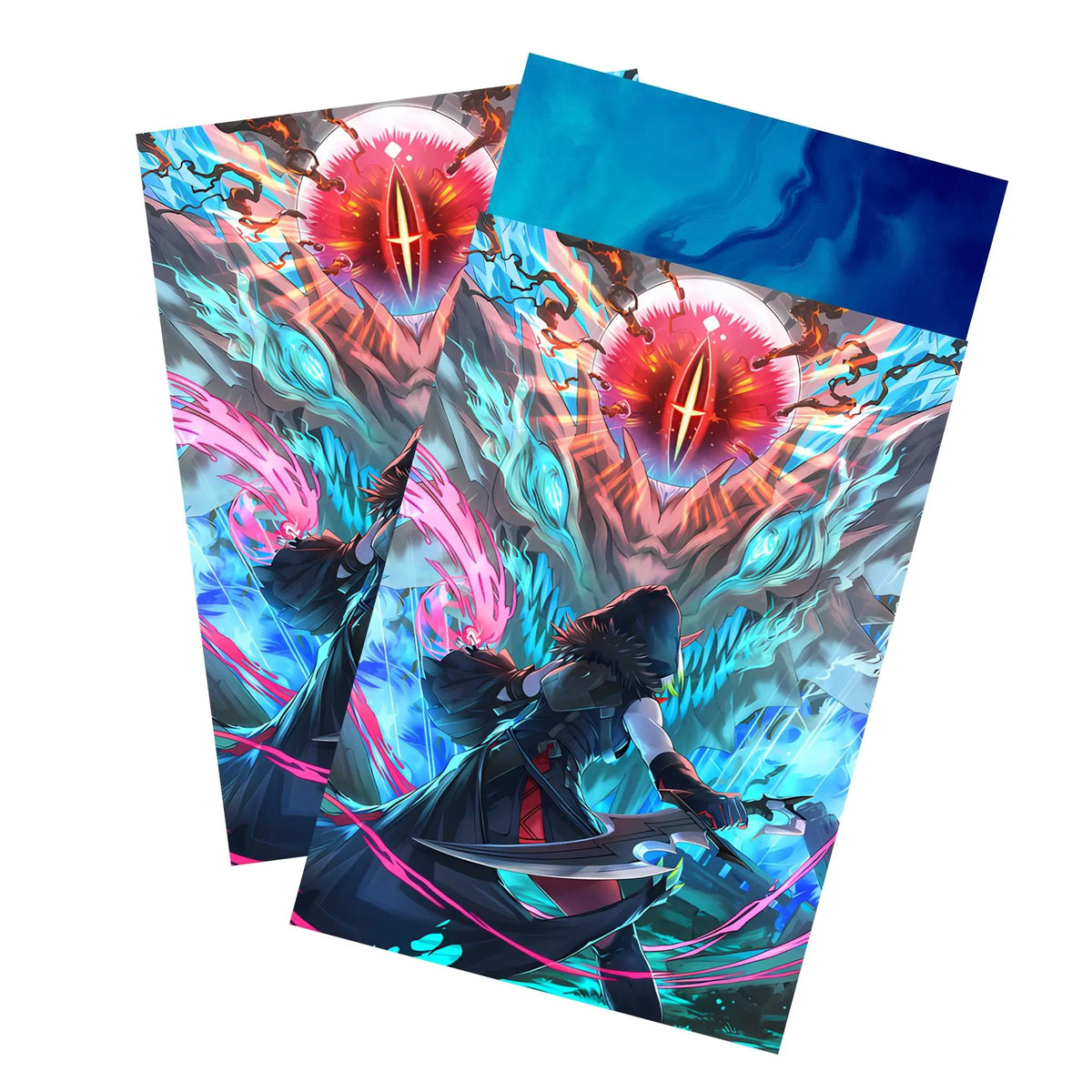 Keep your cards safe and stylish with our borderless card sleeves. Designed edge-to-edge to showcase your artwork, they offer a sleek, modern aesthetic. From LDB Duel, printed with the exclusive Startling Stare of the Snake-Eyes design for a fresh, premium feel.Spell-Card-yugioh-card-protection-standard-japanese-dragon-shield-LDB-Duel-borderless