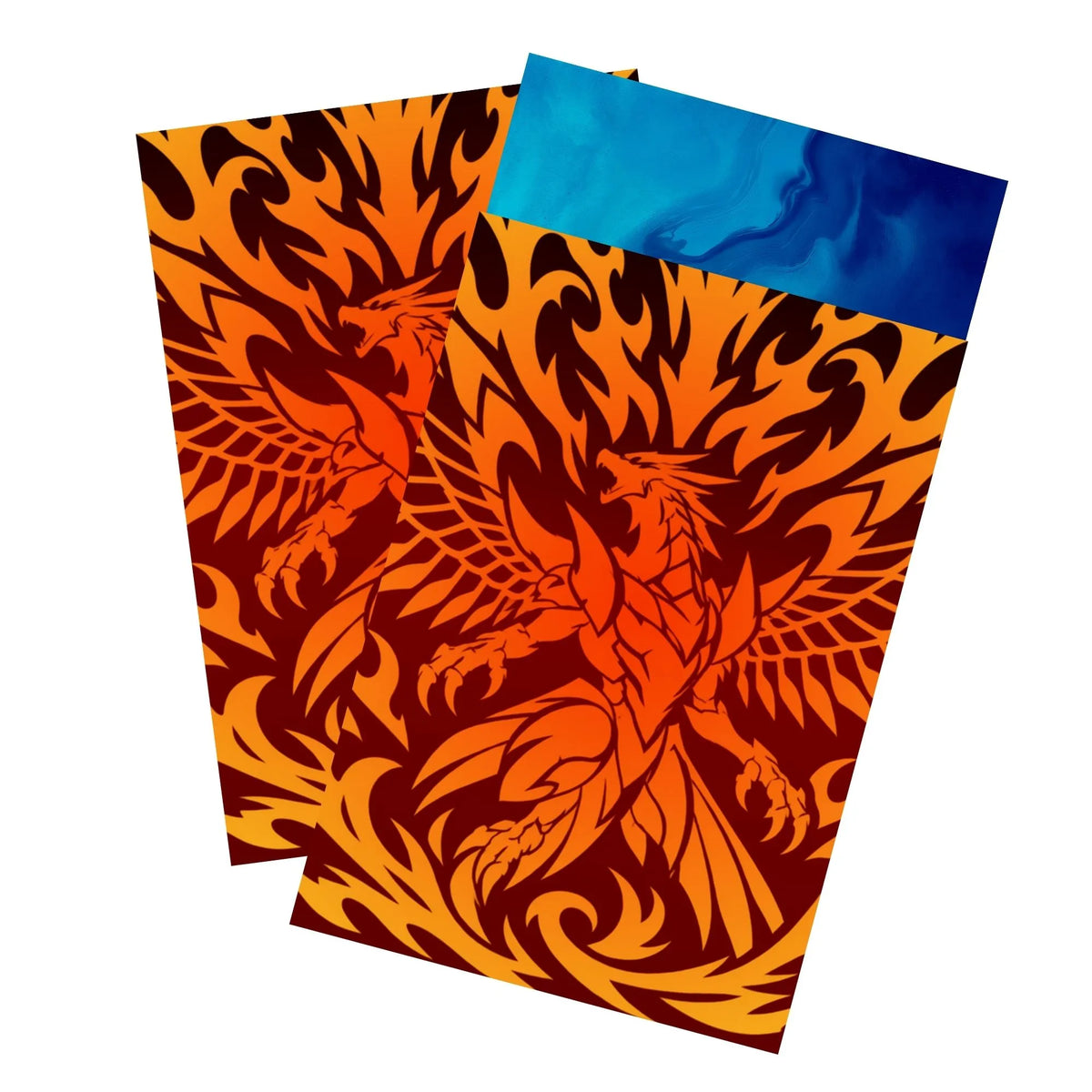 Keep your cards safe and stylish with our borderless card sleeves. Designed edge-to-edge to showcase your artwork, they offer a sleek, modern aesthetic. From LDB Duel, printed with the exclusive Sun God Dragon design for a fresh, premium feel.Phoenix-yugioh-card-protection-standard-japanese-dragon-shield-LDB-Duel-borderless