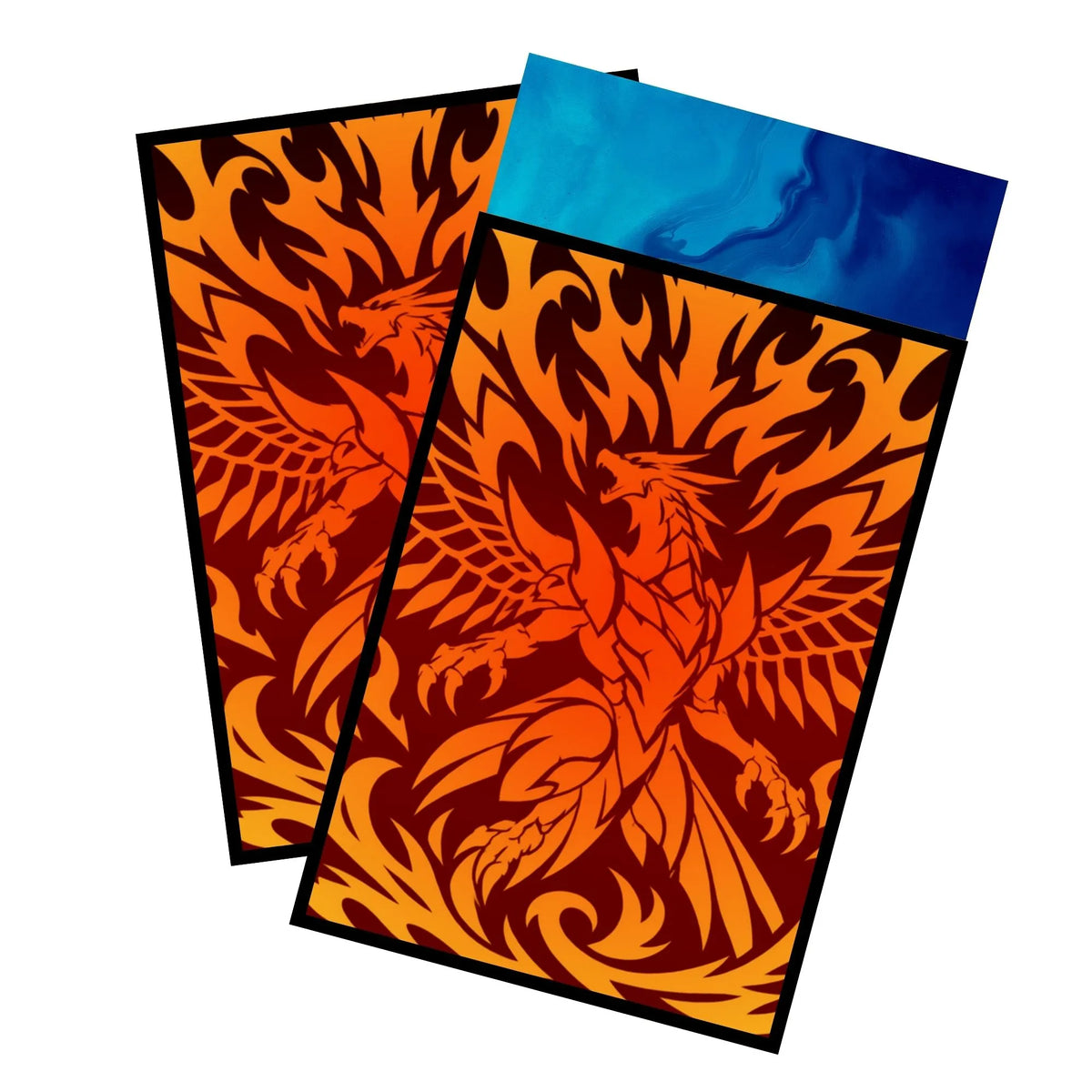 Enhance your cards with our elegant black border card sleeves, featuring a sleek, sophisticated design for a bold, modern aesthetic. From LDB Duel. Perfect for showcasing your collection, these sleeves are printed with our exclusive Sun God Dragon design. Egyptian-God-yugioh-card-protection-standard-japanese-dragon-shield-LDB-Duel-black