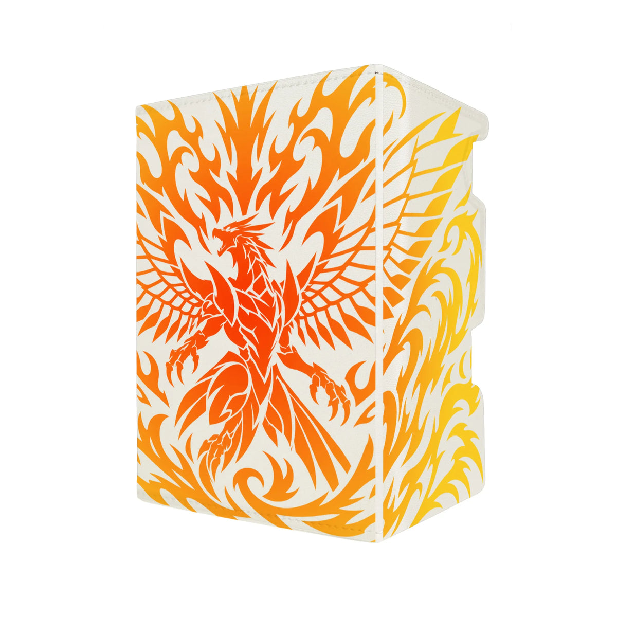 Here's another quality white deck box from LDB Duel featuring our exclusive Sun God Dragon art. Fits all types of trading card games, including Pokémon, Yu-Gi-Oh! and Magic The Gathering. The perfect card holder for the TCG player safely holds up to 100 double-sleeved cards. EVEN in extra thick sleeves. Comes with a pull-out dice tray. Egyptian-God-yugioh-tcg-accessories-card-storage-LDB-Duel