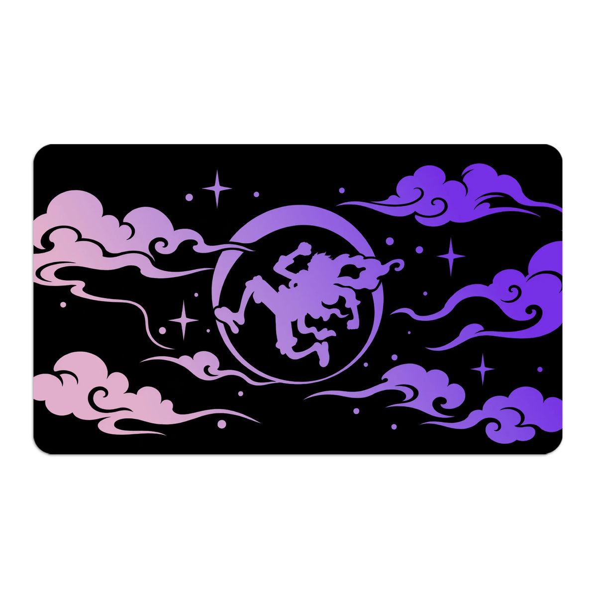Transform your dueling experience with LDB Duel featuring our exclusive art Sun God Luffy playmat! Featuring a soft cloth top for smooth card movement and a durable rubber back for a secure grip, this 24x14 inch mat is machine washable and safe for cards and sleeves. Strawhat-Pirates-onepiece-custom-artwork-premium-durable-rubber-ldb-duel