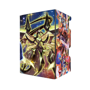 Here's another quality black deck box from LDB Duel featuring our exclusive Supreme King Zarc art. Fits all types of trading card games, including Pokémon, Yu-Gi-Oh! and Magic The Gathering. The perfect card holder for the TCG player safely holds up to 100 double-sleeved cards. EVEN in extra thick sleeves. Comes with a pull-out dice tray. Pendulum-yugioh-mtg-pokemon-tcg-accessories-card-storage-LDB-Duel