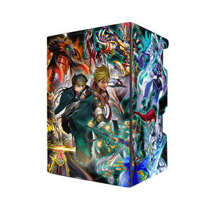 Here's another quality black deck box from LDB Duel featuring our exclusive Sword Soul art. Fits all types of trading card games, including Pokémon, Yu-Gi-Oh! and Magic The Gathering. The perfect card holder for the TCG player safely holds up to 100 double-sleeved cards. EVEN in extra thick sleeves. Comes with a pull-out dice tray. Longyuan-yugioh-mtg-pokemon-tcg-accessories-card-storage-LDB-Duel